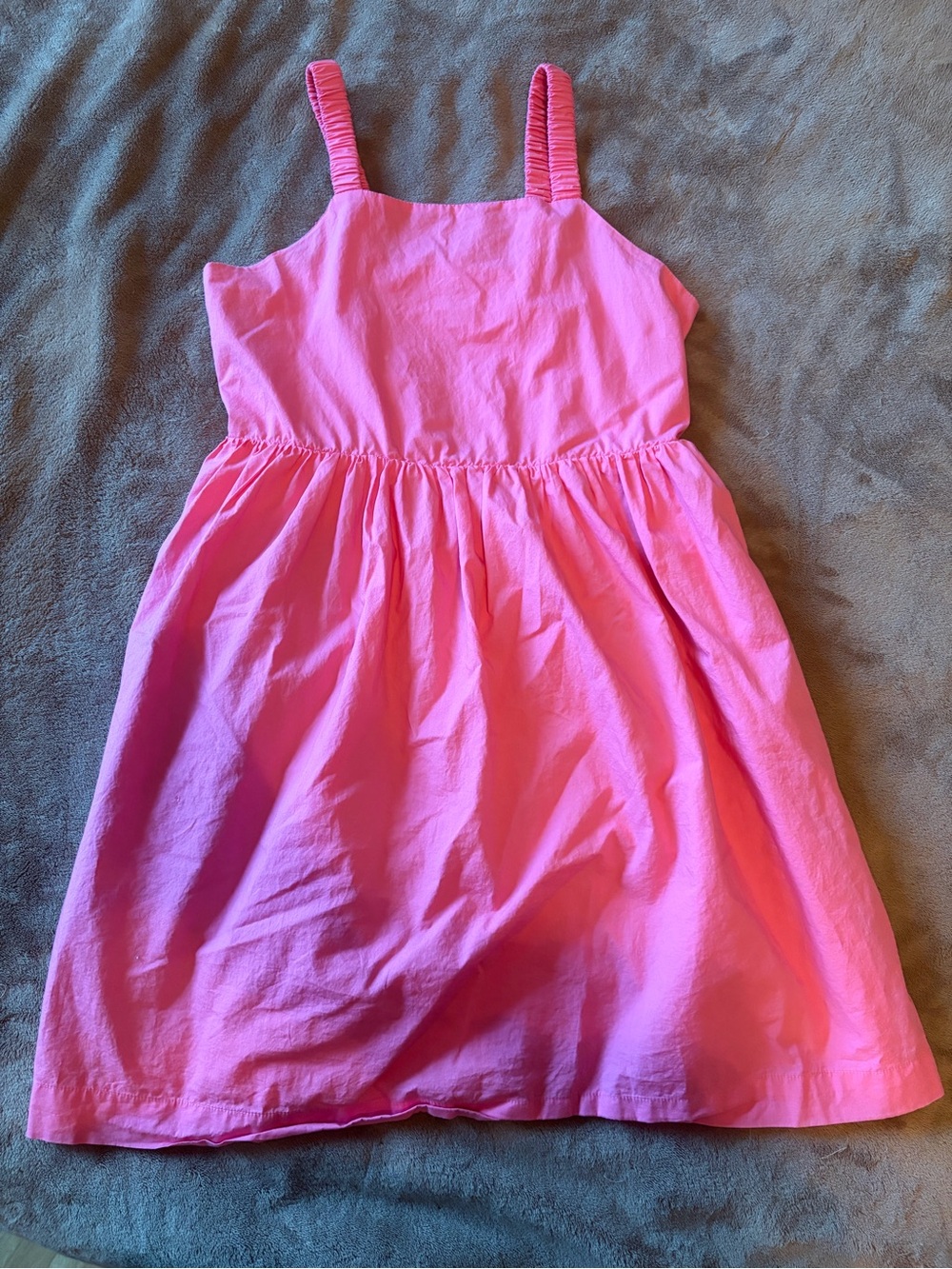Primary Bright Pink Sleeveless Cotton Dress